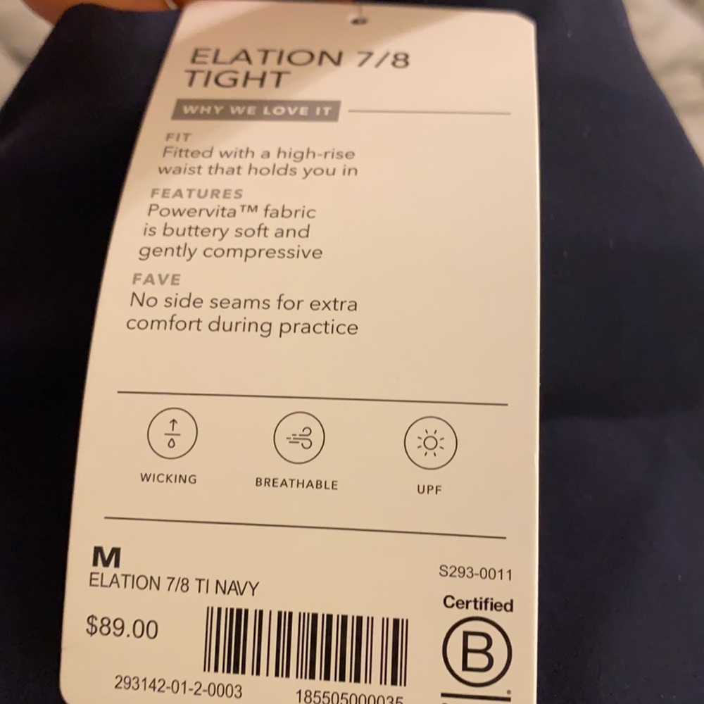 Athleta Elation 7/8 Tight // Navy - Picture 9 of 16